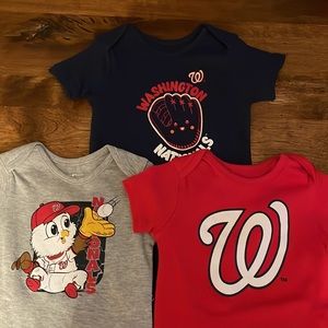 3 pack of Washington Nationals onesies 24M